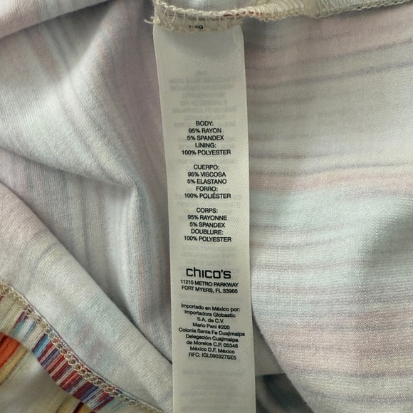 NWT Chicos Cameron Short Sleeve in Red Orange Diamond Size Large $109 Retail - Picture 8 of 11